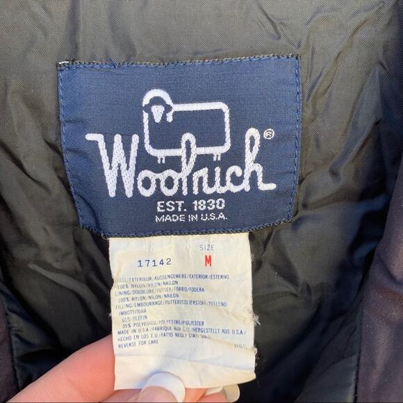 Vintage 90s Woolrich red winter ski coat jacket parka MEDIUM - Picture 4 of 12